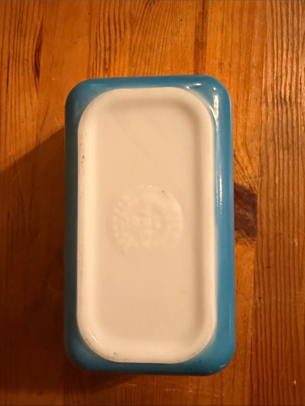 Vintage Pyrex blue mini loaf pan